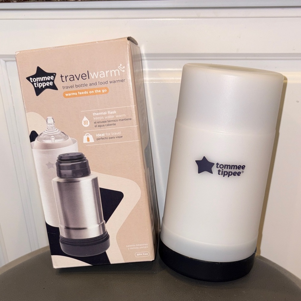 New Tommee Tippee Travel Warm Bottle & Food Warmer - White